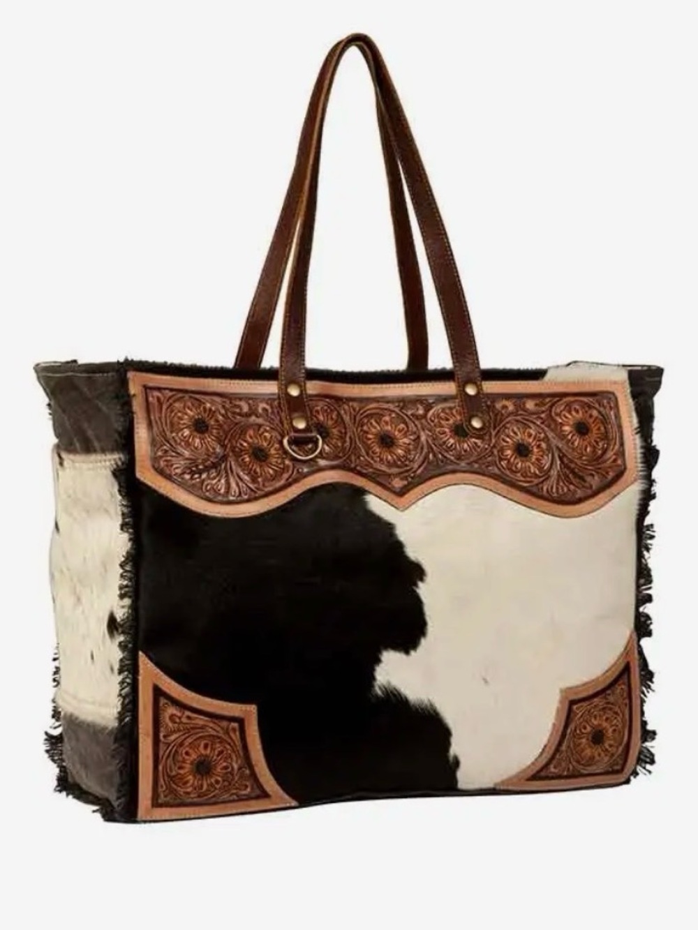 Myra Bag Cartwright Hand-tooled Leather Tote Bag